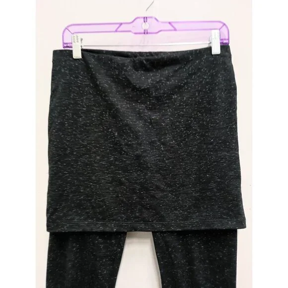 CAbi Womens Skirted M Legging Small Gray Space Dye Ankle Activewear #3210 - Picture 2 of 8